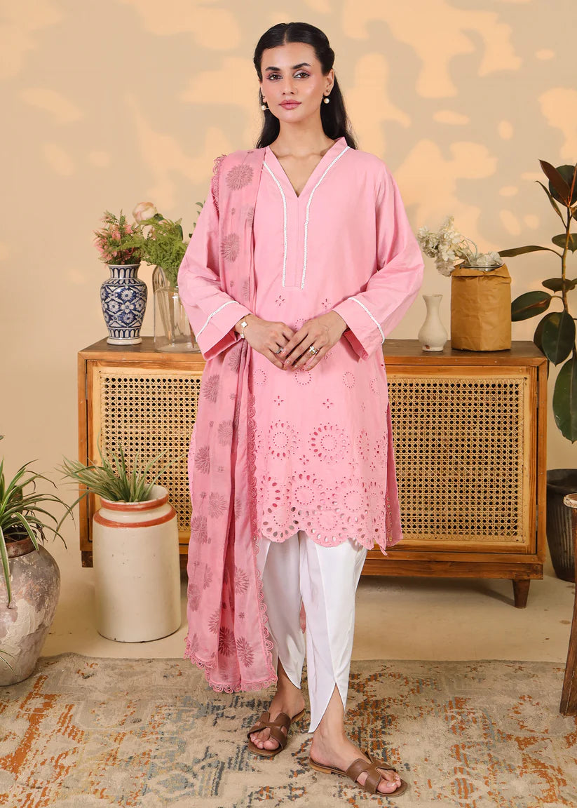 Blush Pink Eyelet 3PC