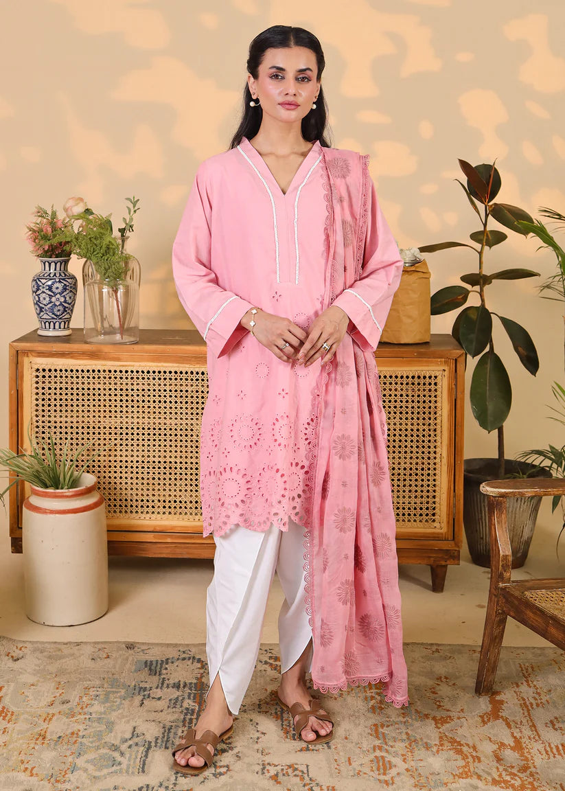 Blush Pink Eyelet 3PC