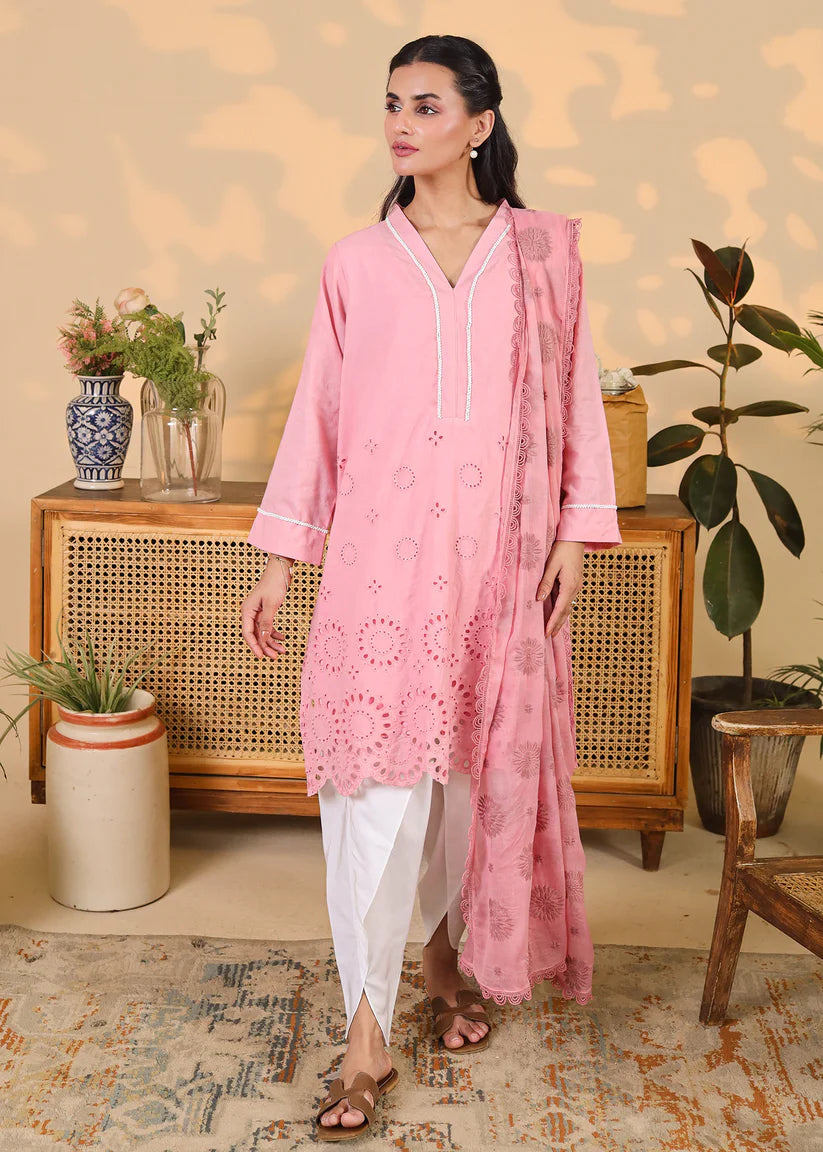 Blush Pink Eyelet 3PC