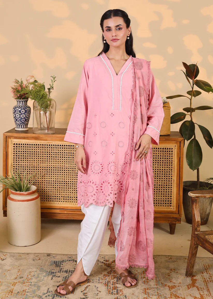 Blush Pink Eyelet 3PC