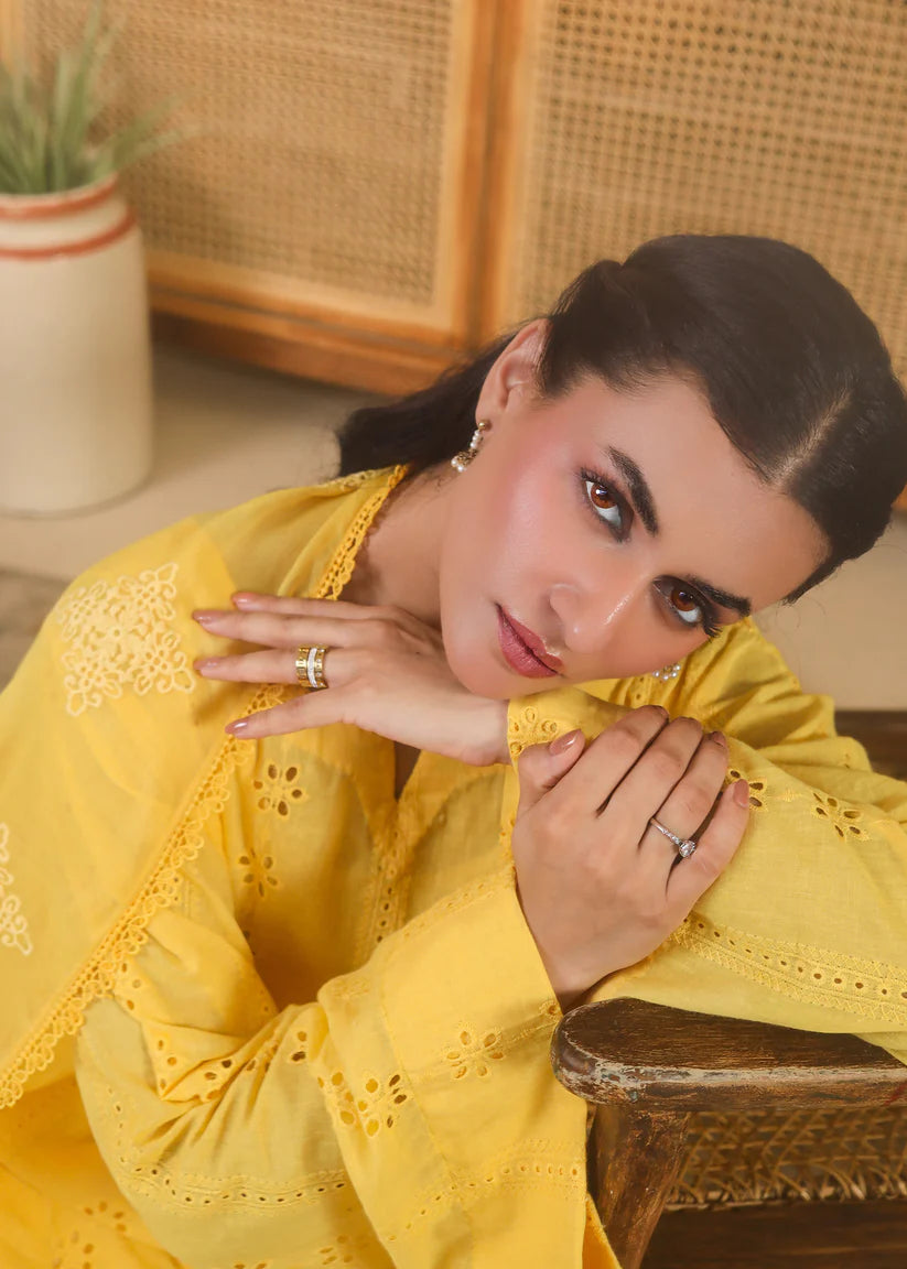 Sunshine Yellow Eyelet 3PC