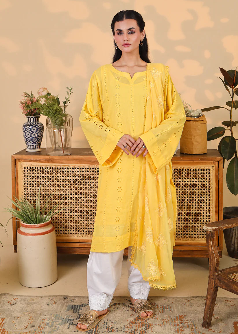 Sunshine Yellow Eyelet 3PC